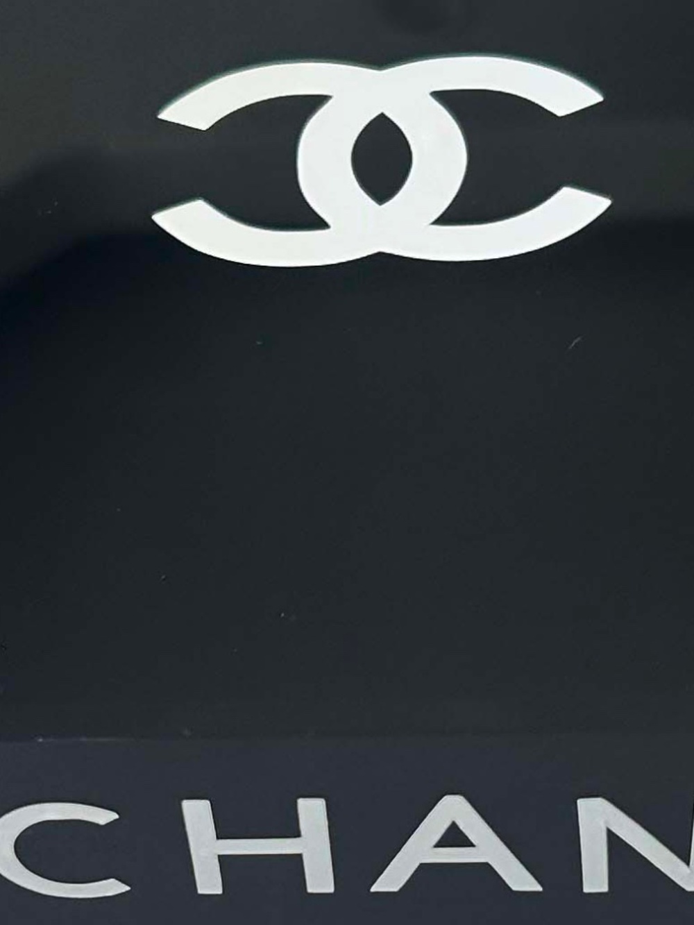 Black Acrylic 12x12x2" tray with white letters - Picture 7 of 7